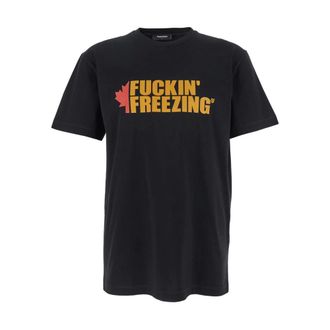 Dsquared2 Tops, Heren, Zwart, L, Katoen, Cool Fit T-Shirt