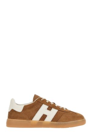 Hogan Brown Cool Laced Side-Logo Leather Sneakers