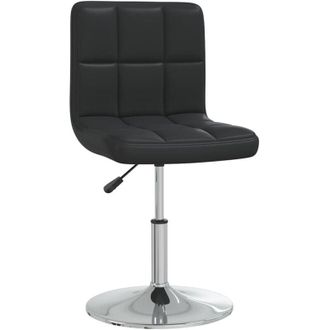 vidaXL Taburete De Cocina De Cuero Sint&eacute;tico Negro Vidaxl