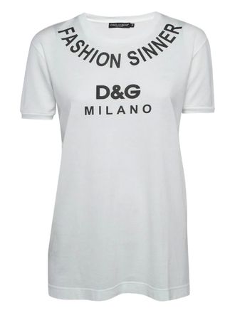 Dolce & Gabbana T-shirt Fashion Sinner - Bianco