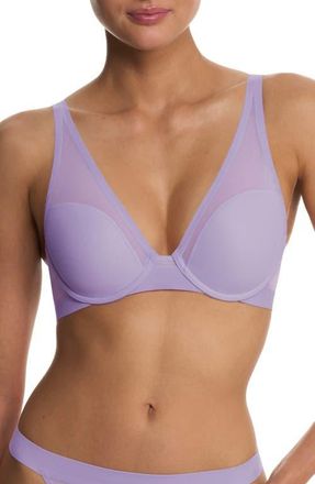Natori True Zen Plunge T-Shirt Bra in Purple Pearl at Nordstrom, Size 36Ddd