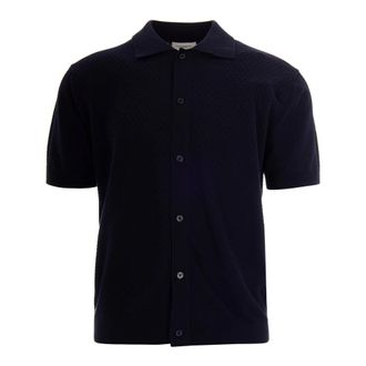 Paolo Pecora Short Sleeve Shirts, male, Blue, Size: 2XL Camicia in maglia