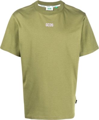 GCDS logo-print crew-neck T-shirt - men - Cotton - L - Green