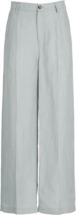 Woolrich Linnenmix Broek - Dames - Straight fit broeken - Blauw - W29 - Linnen - Broeken