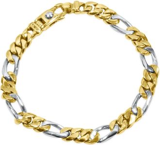 Pompeii3 Mens Figaro Link 14k Gold (41gram) or Platinum (66gram) 8mm Bracelet 8.5