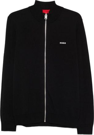 HUGO BOSS Zip Mock-neck Cardigan