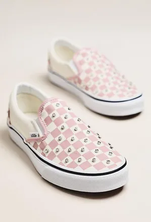 Vans Classic Slip-On Rhinestone Checkerboard Sneakers