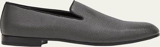 Giorgio Armani Mens Formal Leather Venetian Loafers