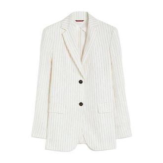 Max Mara Blazers, female, White, Size: XS Elegante blazer monopetto