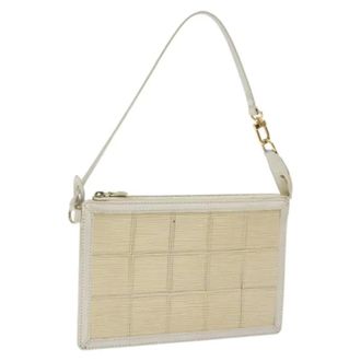 Louis Vuitton Tweedehands leren Louis Vuitton tassen - Dames - Pre-owned - Beige - Maat: ONE Size Leer