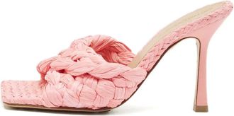 Bottega Veneta Mules con design Intrecciato 95mm 2024 - Rosa