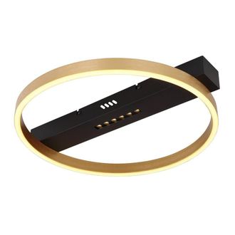 Netlighting Luffy 40cm Semi Flush Ceiling Light Matt Black Round LED 3000K