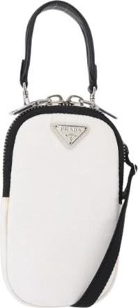 Prada Pre-owned Nylon Mini Bag - Dames - Vintage Mini Tas - Wit - ONE Size - Nylon - Vintage