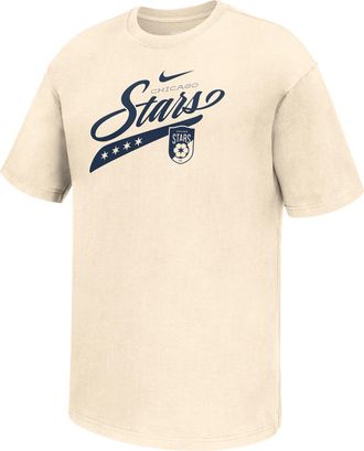 Nike Chicago Stars Max90 Nike Mens NWSL T-Shirt in White | M11766CHRS26-NAT