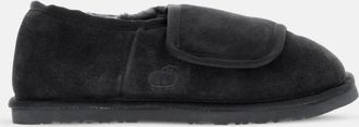 Lamofootwear Womens Closed Toe Heel Wrap Bootie Wide Slipper In Black