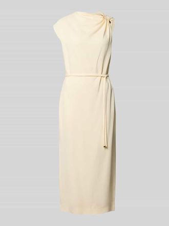 HUGO BOSS Regular Fit Freizeitkleid aus Viskose-Mix Modell DANNEA in Hellgelb, Gr&ouml;&szlig;e 34