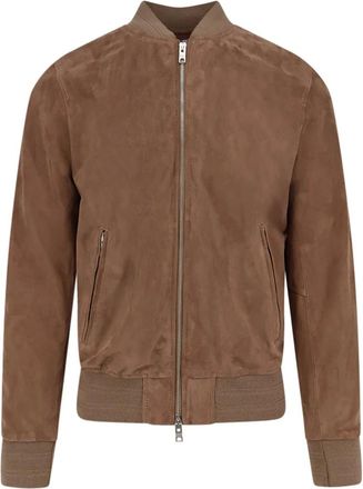 DFour Dfour, Jassen, Heren, Bruin, L, Leer, Suede Bomberjack