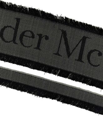 Alexander McQueen Ivoryblack Exterior: Wool Polyester Silk Sciarpe E Foulard Scarfs