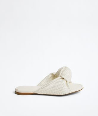 Bottega Veneta Cherry Flat Mule - White - Women - 10