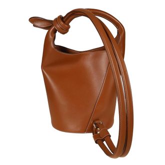 Jacquemus Logo Plaque Knot-detailed Top Handle Bag