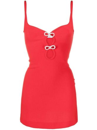 Mach & Mach Abito corto con fiocco - Rosso