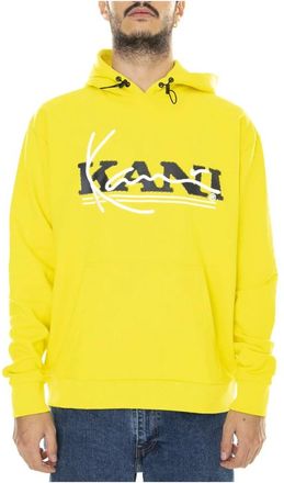 Karl Kani Sweatshirts & Hoodies - Heren - Hoodies - Geel - XS - Katoen - Hoodies & sweatvesten