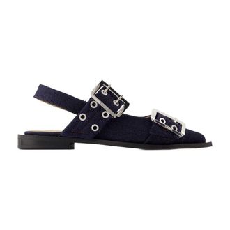 Ganni Feminine Buckle Ballerinas
