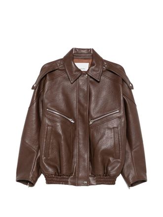 Frankie Shop Het Frankie Shop Hudson bomberjack van imitatieleer