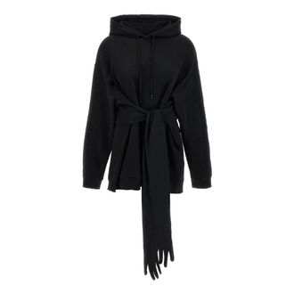 Maison Margiela Hoodie Mini Dress - female - MM6 Maison Margiela - Short Dresses - Black - S - Dresses