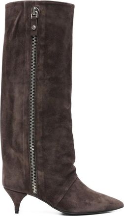 Alchimia knee-high suede boots - women - Other Fabrics/Calf Leather/Suede - 36 - Brown