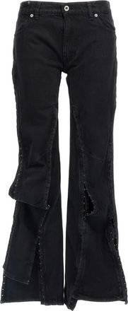 Y / Project Dames, Jeans, Zwart, Maat: W29 Katoen