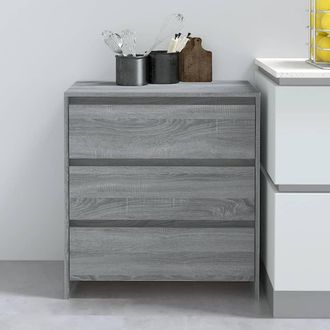 vidaXL Vidaxl - Aparador De Madera Contrachapada Gris Sonoma 70x41x75 Cm