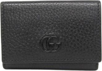Gucci Pre-owned Double G 735212 Portemonnee - Dames - Vintage Accessoires - Zwart - ONE Size - Leer - Vintage