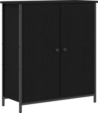 vidaXL Vidaxl - Vitrina Roble negro 70 x 30 x 80 cm Madera contrachapada