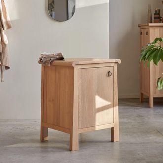 Tikamoon Mueble de almacenaje de roble macizo 65 cm