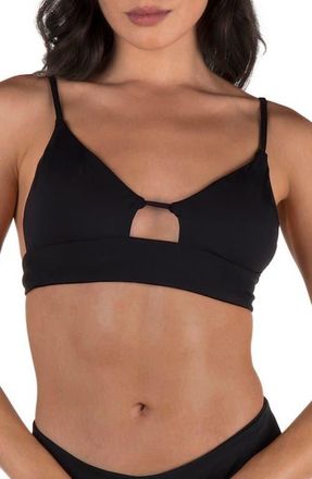 Hurley Cutout Bralette Bikini Top in Black at Nordstrom, Size X-Large
