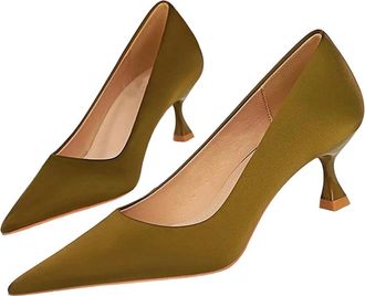 Generic Womens Satin High Heel Pumps Summer Casual Business Office Wedding Dress Shoes