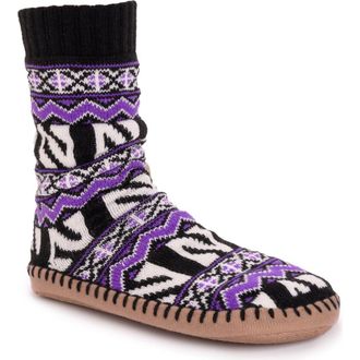 Muk Luks Gameday Slipper Socks in Northwestern at Nordstrom, Size Medium
