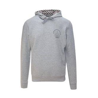 Aquascutum Heren Embleem Hoodie (Grijs)