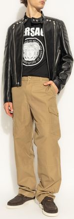 Versace T-shirt With Logo, Mens, Black