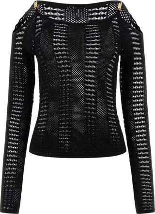 Marciano Emma LS Cut Out Top - Dames - Longsleeves - Zwart - L - Tops
