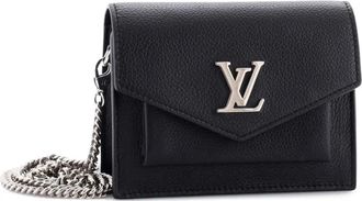 Louis Vuitton Borsa a spalla Mylockme Chain Pochette mini in pelle - Nero
