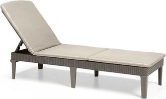 Algon Allibert By Keter - Jaipur - Sill&oacute;n De Sol - Resina Imitaci&oacute;n Rat&aacute;n Trenzado - Capuchino