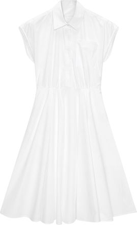 Msgm A-Line Lace Trim Midi Dress