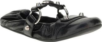 Balenciaga Womens Black Calf Leather Bos Taurus Ballet Flats