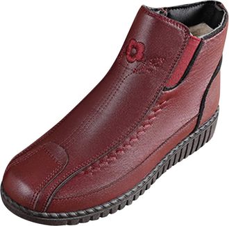 Generic winter shoes for women UK Womens Snow Boots Comfortable and Warm Pull On Snow Boot Trekking Non Slip Winter Booties Faux Fur Lined Waterproof Womens W