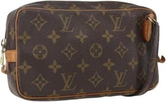 Louis Vuitton Pre-owned Vintage Canvas Cross Body Bag - Dames - Vintage Schoudertas - Bruin - ONE Size - Vintage