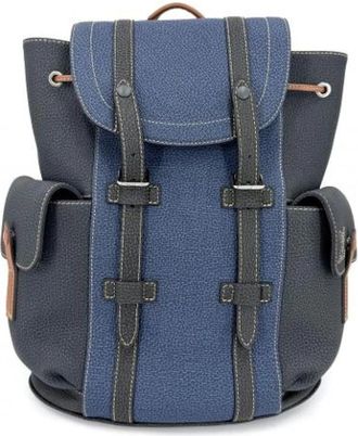 Louis Vuitton Pre-owned Vintage Rugzak - Heren - Vintage Rugzakken - Blauw - ONE Size - Leer - Vintage