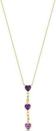 Bony Levy 14K Gold Amethyst Heart Pendant Necklace in 14K Yellow Gold at Nordstrom Rack, Size 18