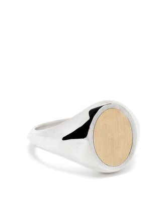 M by Maor Meek oval ring - women - Sterling Silver/18kt Yellow Gold - 5